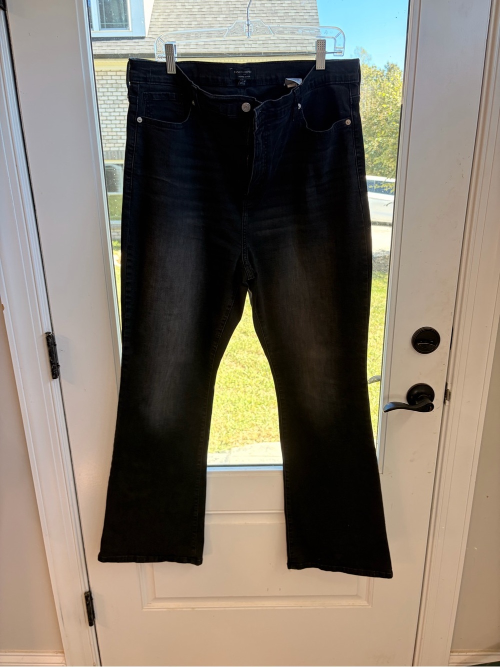 Banana Republic High-Rise Bootcut Jean Black Jeans Waist 34/18